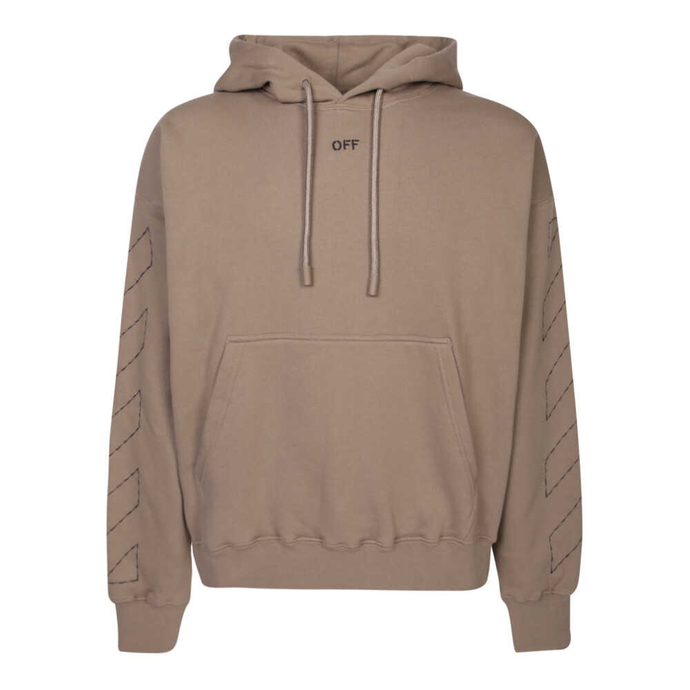 パーカー・フーディ OFF WHITE Men Hoodies OMBB118S24FLE0022809 Brown Off-White Scan Arr Hoodie - Brown - Men | OMBB118S24FLE0022809