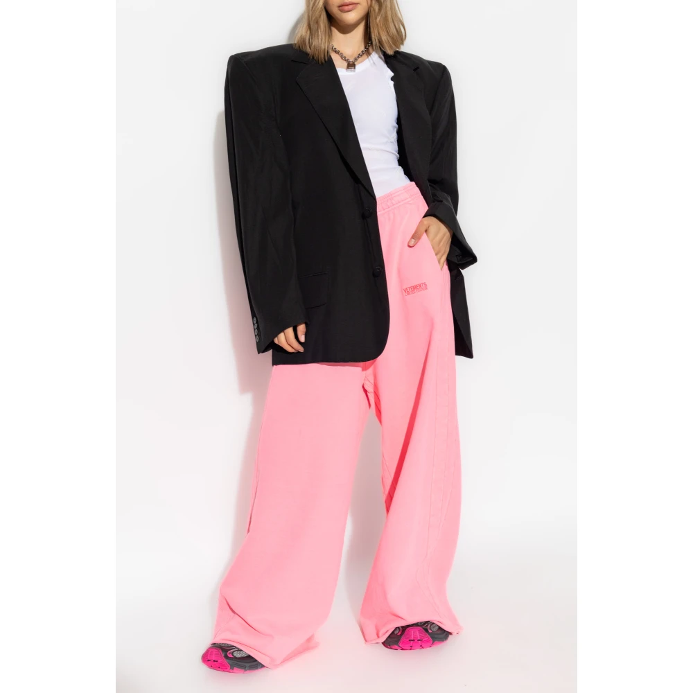 Vetements Top met logo White Dames
