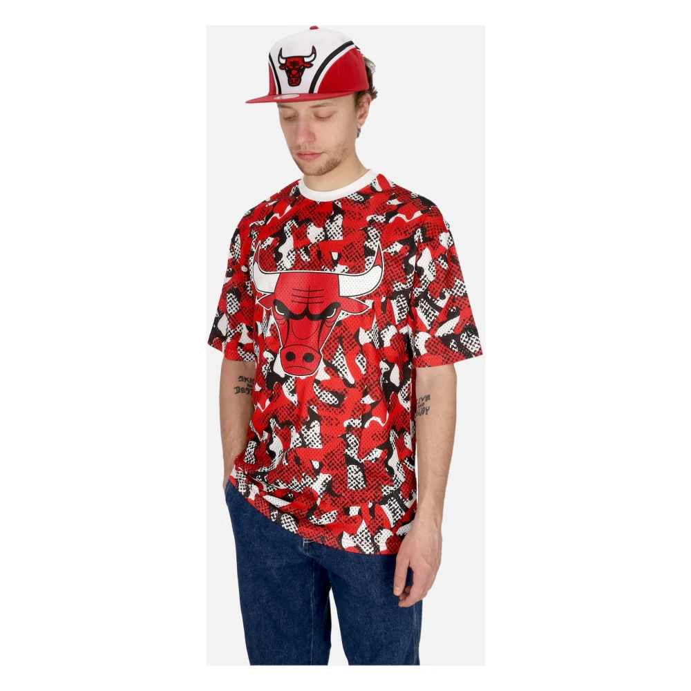 new era Chicago Bulls Mesh Oversize Tee Multicolor Heren