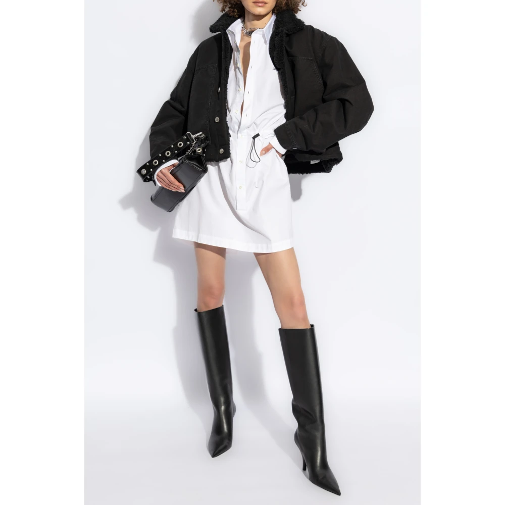 Dsquared2 Katoenen jurk met zakken White Dames