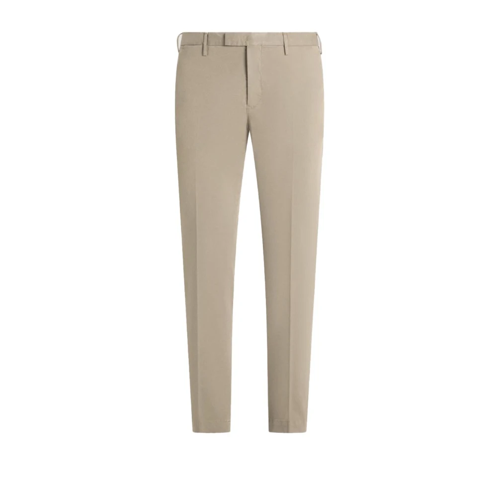 PT Torino Katoenen Heren Slim Fit Broek Beige Heren