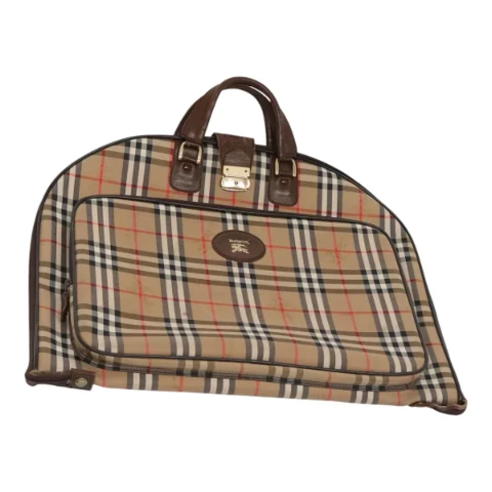 Burberry Vintage Pre-owned Canvas travel-bags Beige Dames
