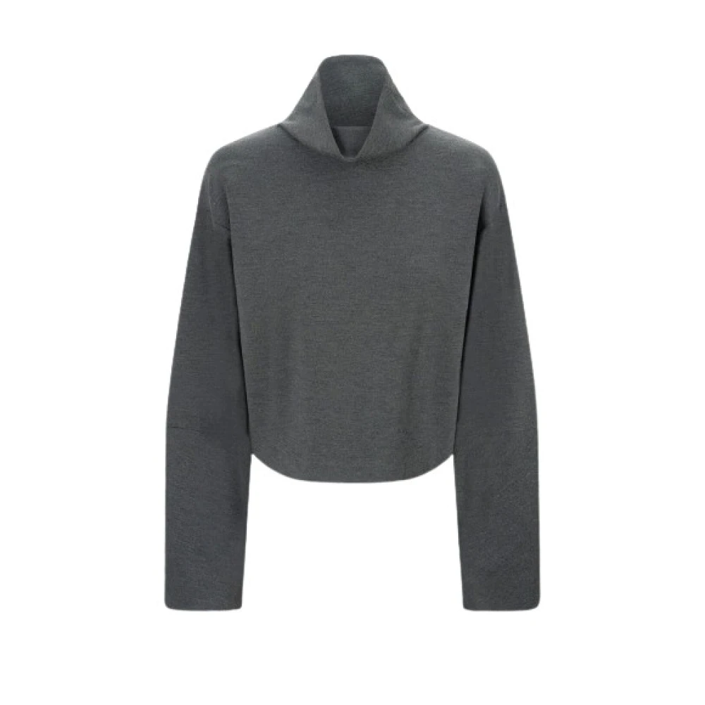 Staud Heather Grey Ponte Top met Sculpturale Mouwen Gray Dames