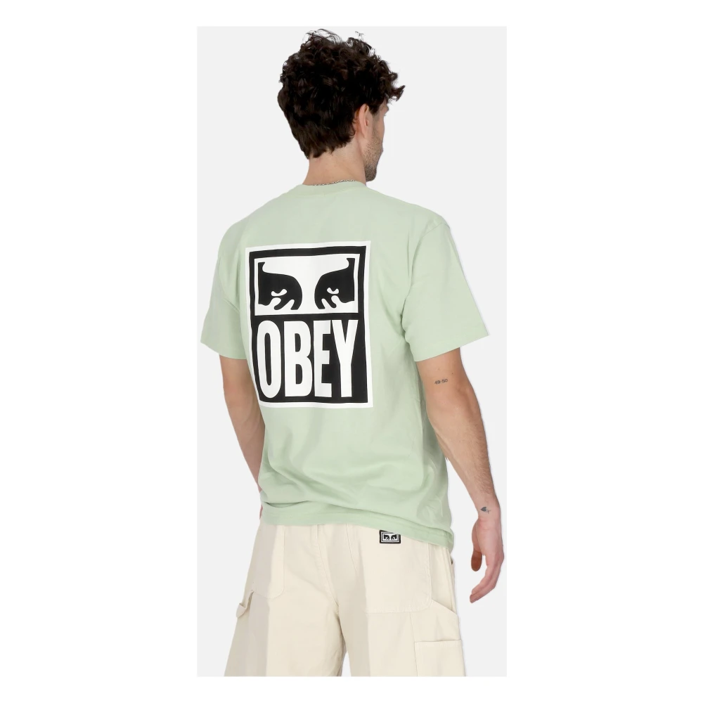 Obey Komkommer Ogen Icoon Heren T-shirt Green Heren