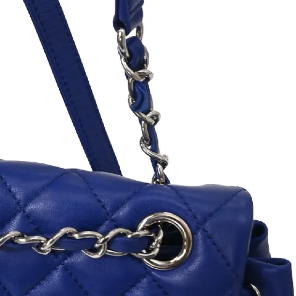 Chanel Vintage Pre-owned Leather chanel-bags Blue Dames