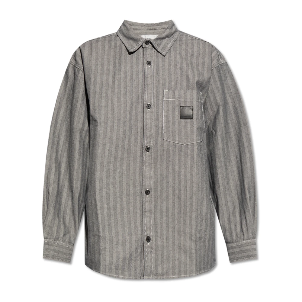 Carhartt WIP Gestreept patroon overhemd Gray Heren