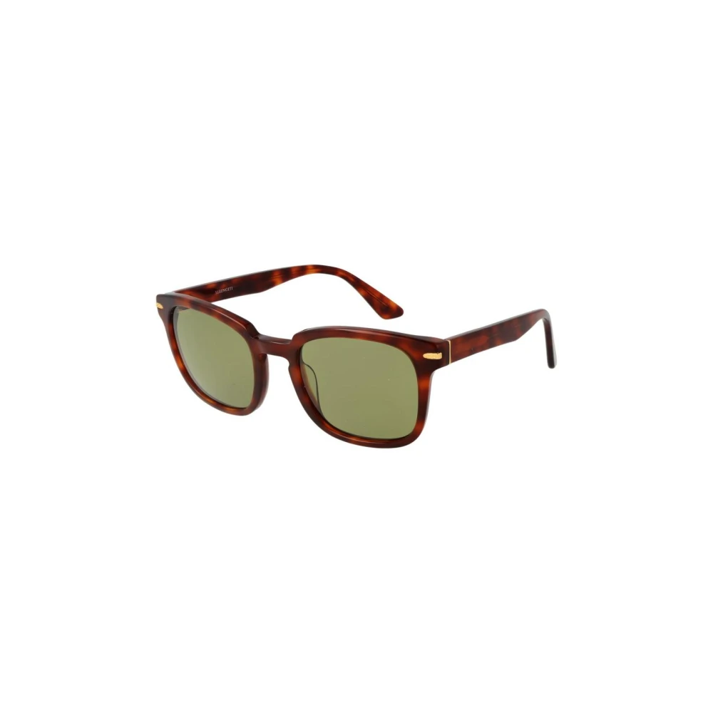 Serengeti Unisex Brown Rectangle Photochromatic Sunglasses