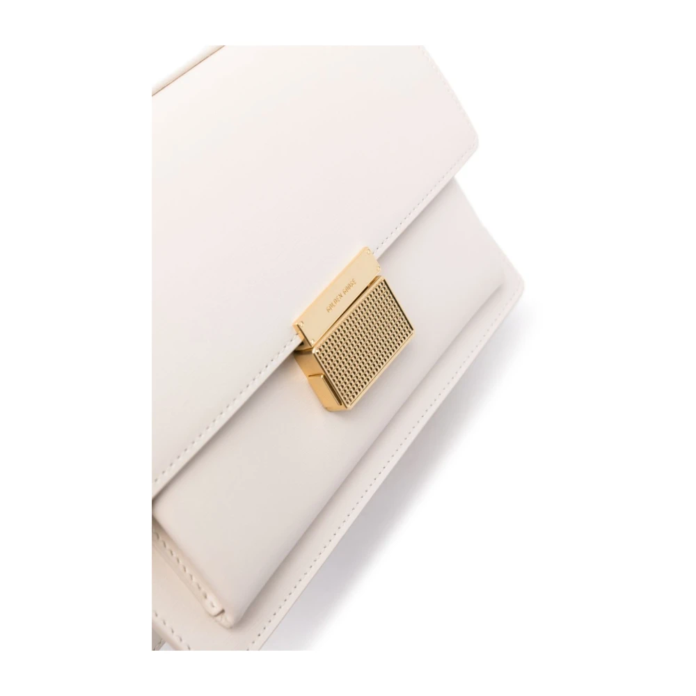 Golden Goose Ivoorleren handtas met gouden hardware White Dames