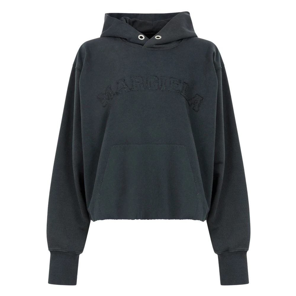 Maison Margiela Geborduurde Katoenen Hoodie Gray Dames