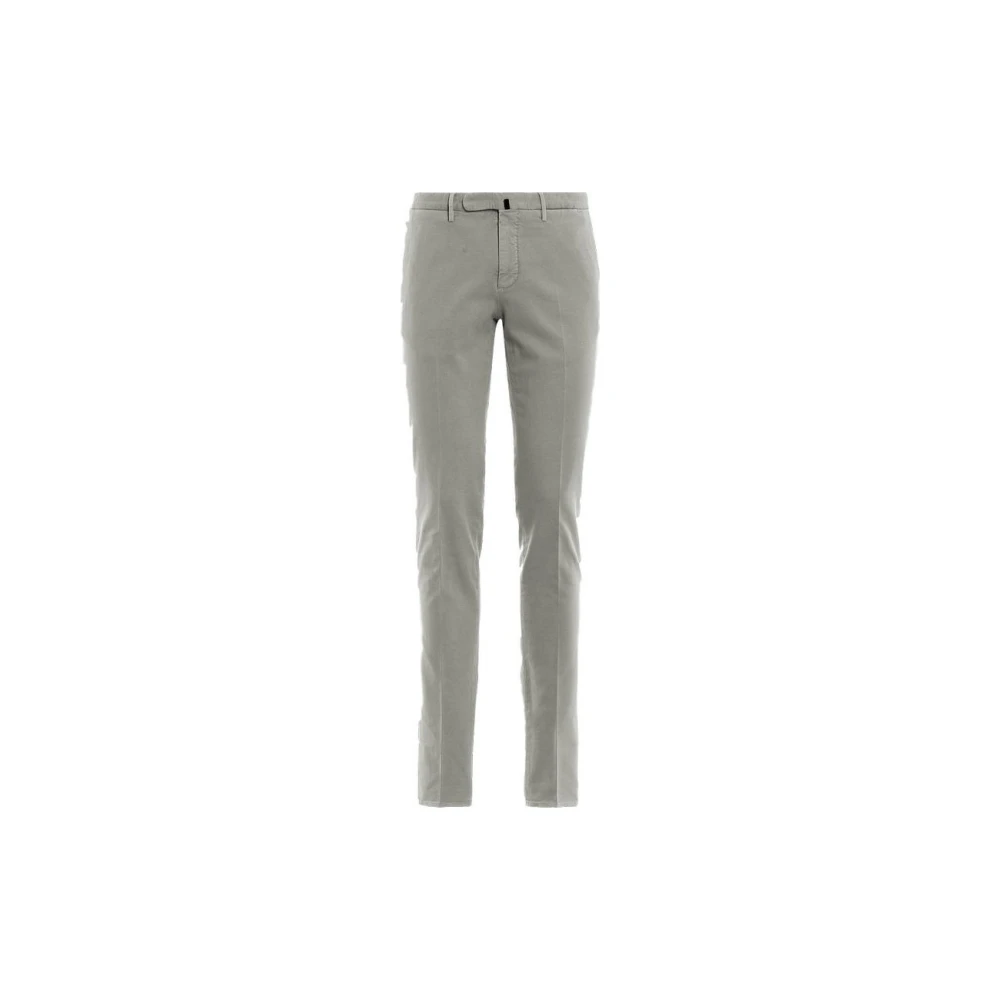 Incotex Slim Rise Grijze Chino Broek Gray Heren