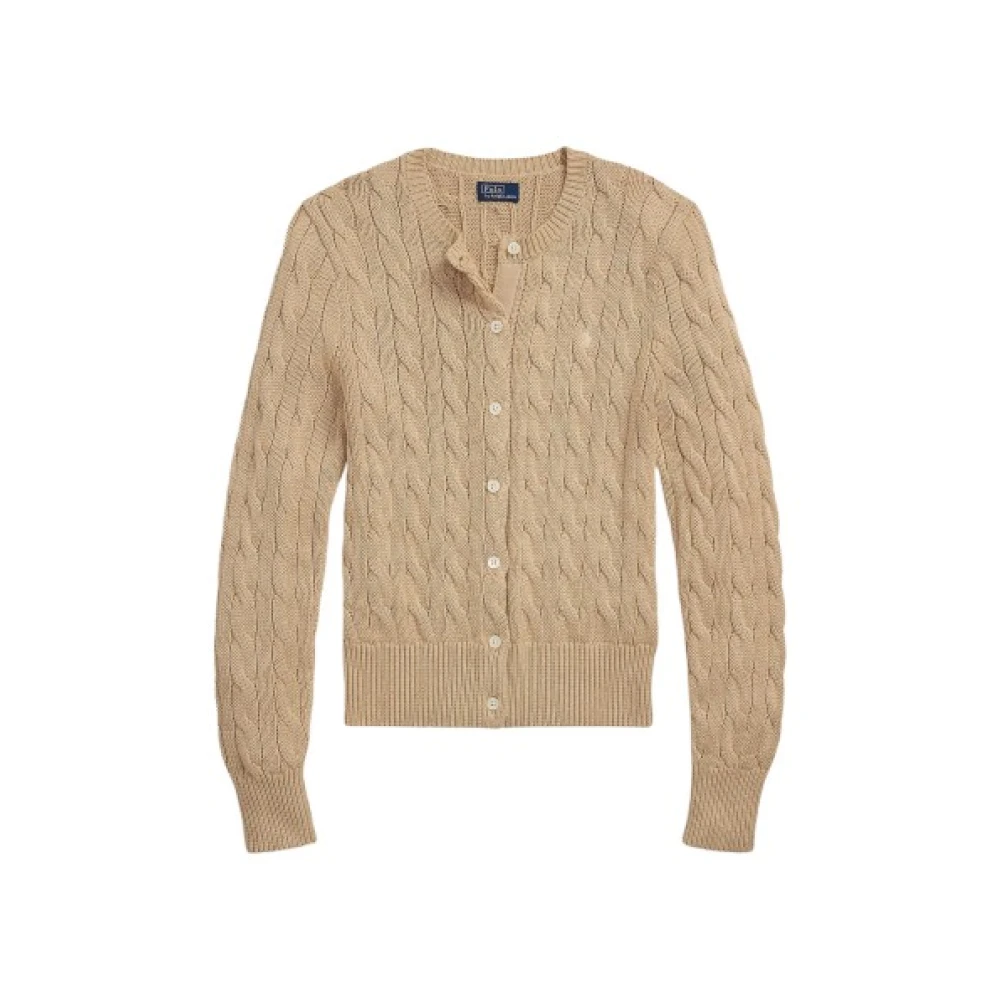 Polo Ralph Lauren Gebreide Trui met Kabelpatroon Beige Dames