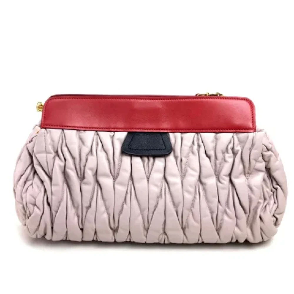 Miu Pre-owned Leather handbags Pink Dames