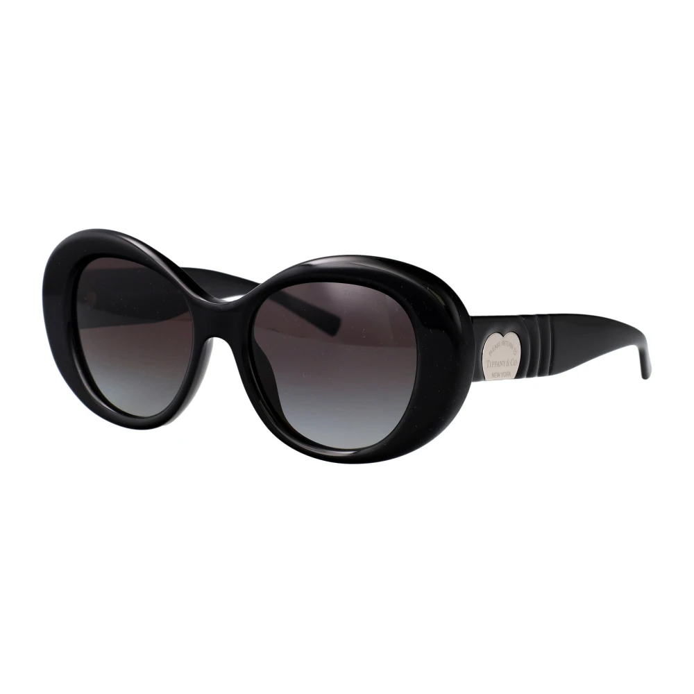 Tiffany Women's Grey Woman Tf4228 80013C Sunglasses Acetate Black Round Normal Shaded - Image 2