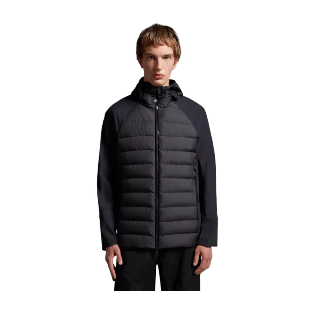 Moncler Micro Ripstop Donsjas met Capuchon Black Heren