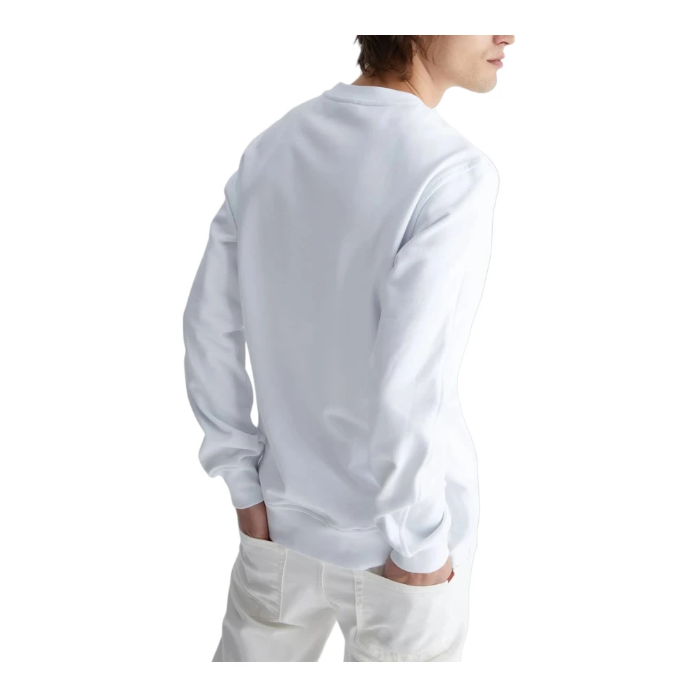 Liu Jo Mannen Crewjeans Sweatshirt met Ronde Hals White Heren