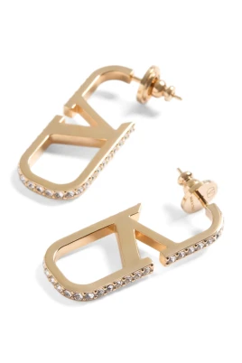 Vlogo Signature Metall och Swarovski Kristallörhängen