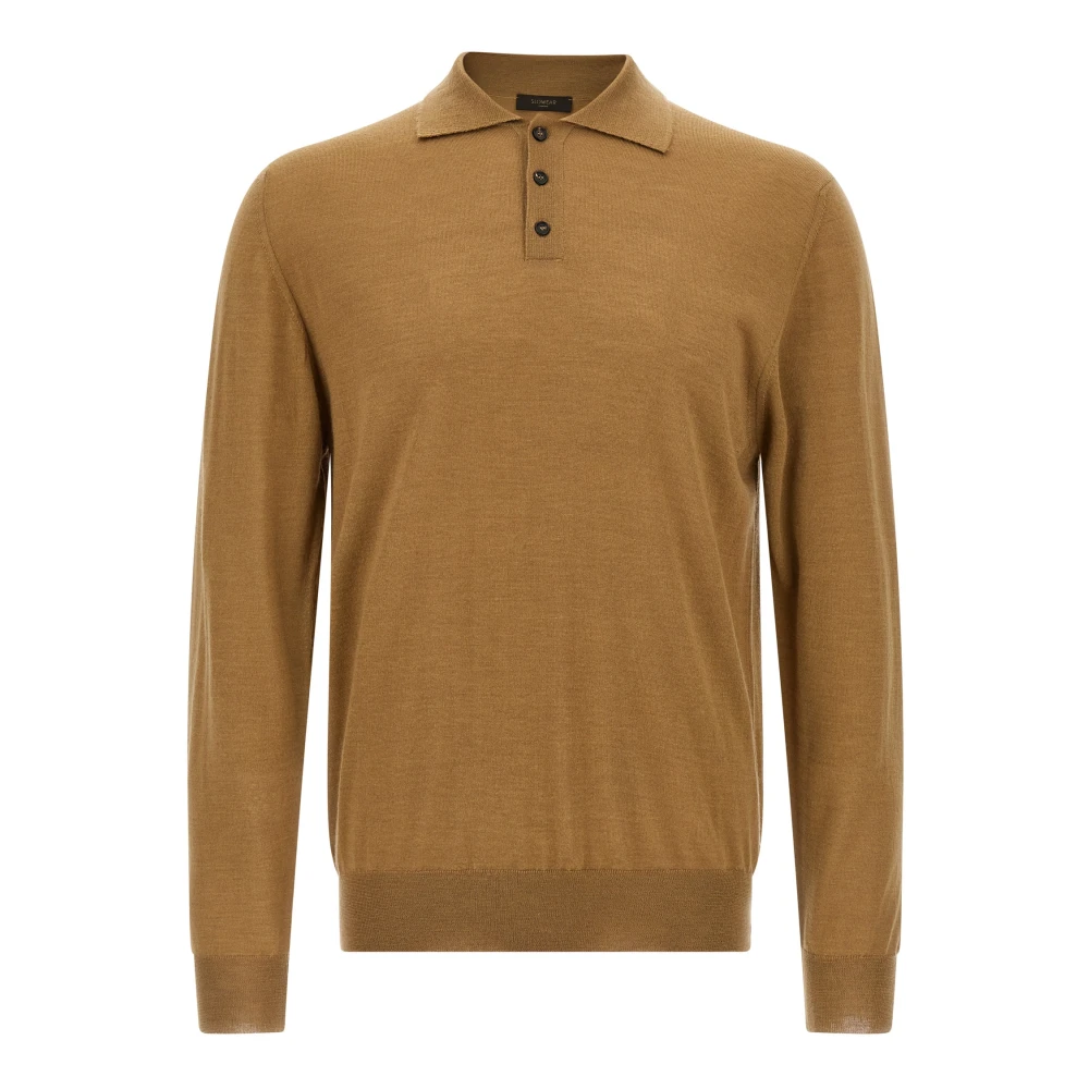 Zanone Men's Beige Virgin Wool Polo Shirt