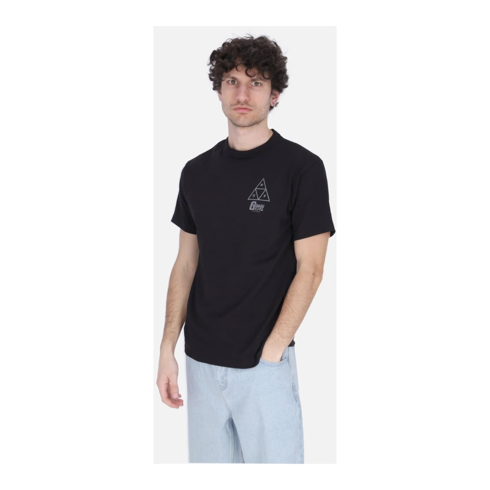 HUF Gundam Triple Triangle Zwart T-shirt Black Heren