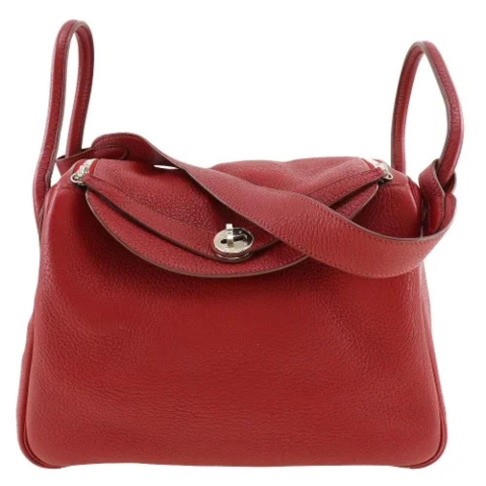 Hermès Vintage Pre-owned Leather shoulder-bags Red Dames