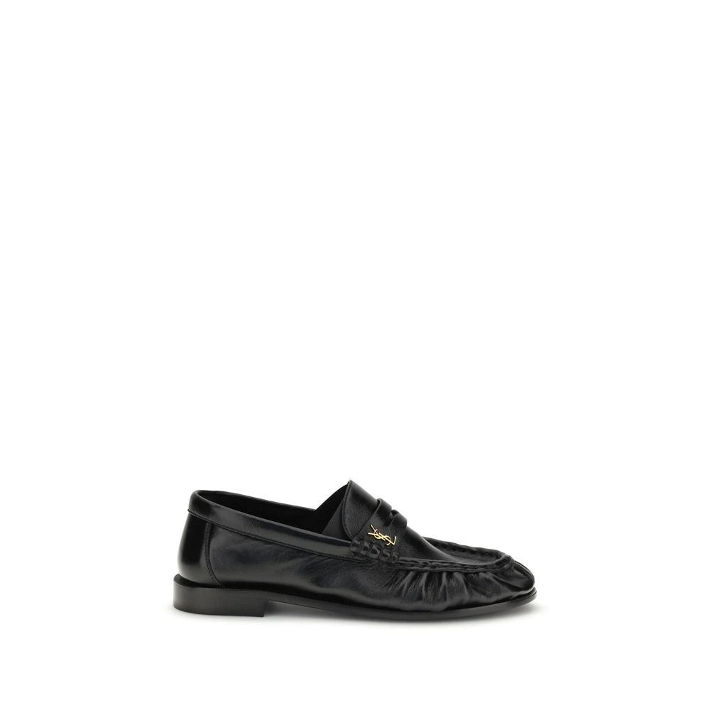 Saint Laurent Women's Black Le Loafer Loafers Elegant Leather Shoes