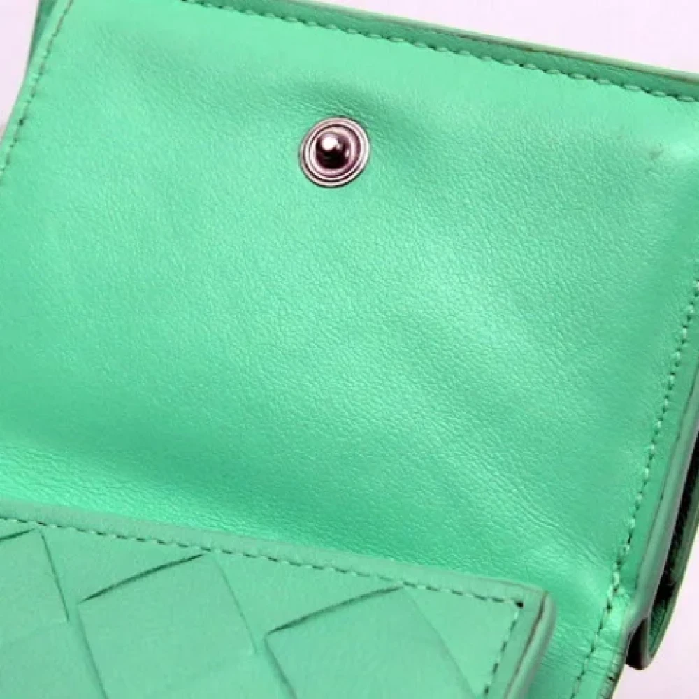 Bottega Veneta Vintage Pre-owned Leather wallets Green Dames