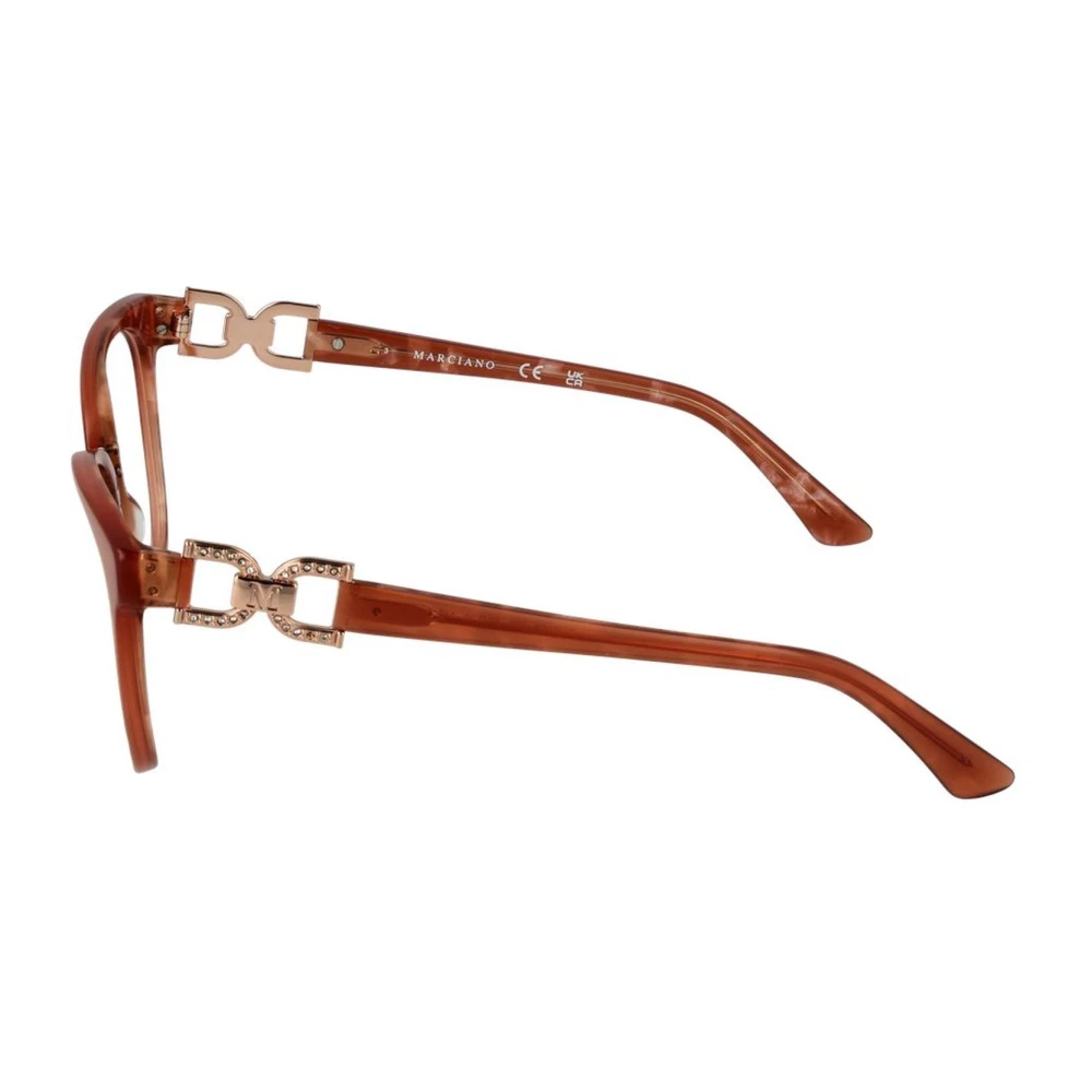 Guess Bruine Ronde Acetaat Optische Monturen Brown Dames