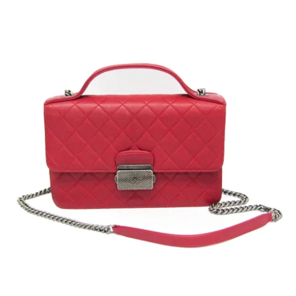 Chanel Vintage Pre-owned Leather shoulder-bags Red Dames