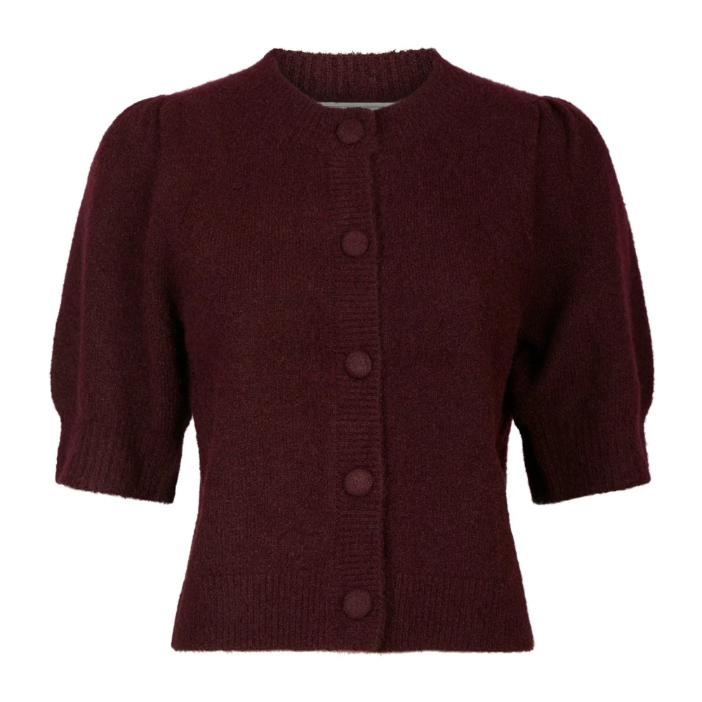 NEO NOIR Dames Truien & Vesten Trudy Knit Cardigan Bordeaux