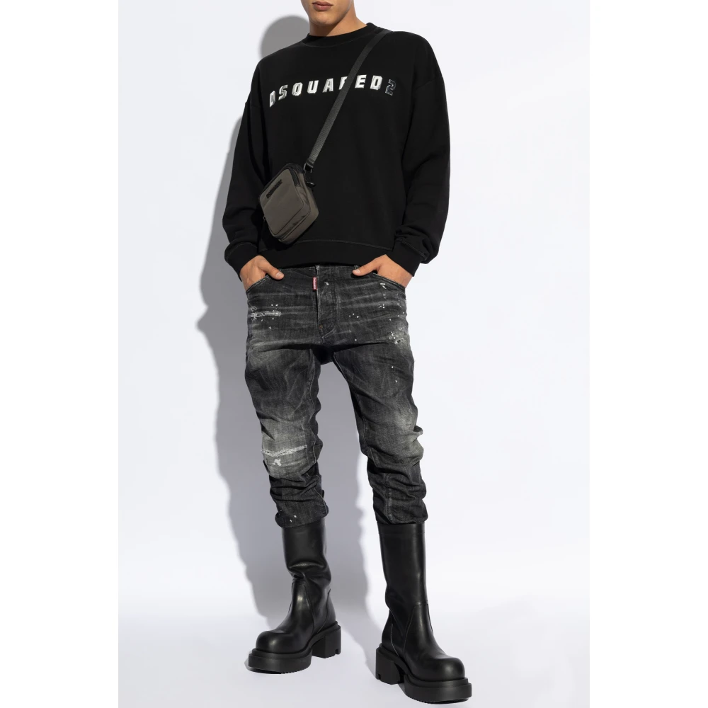 Dsquared2 Sweatshirt met logo Black Heren