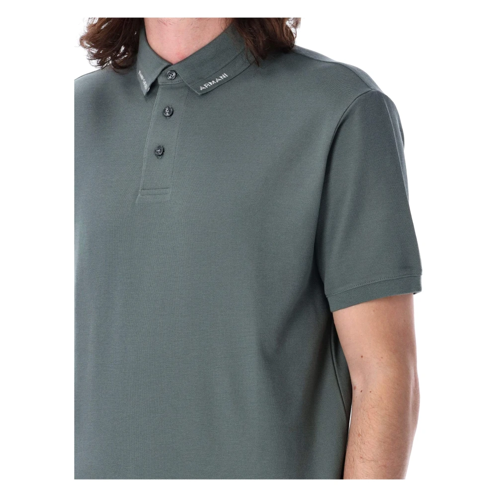 Emporio Armani Klassiek Polo Shirt voor Mannen Green Heren