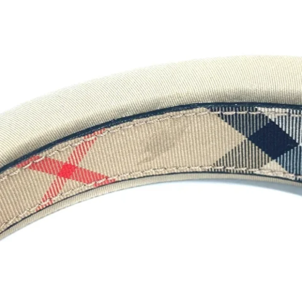 Burberry Vintage Pre-owned Canvas hair-accessories Beige Dames
