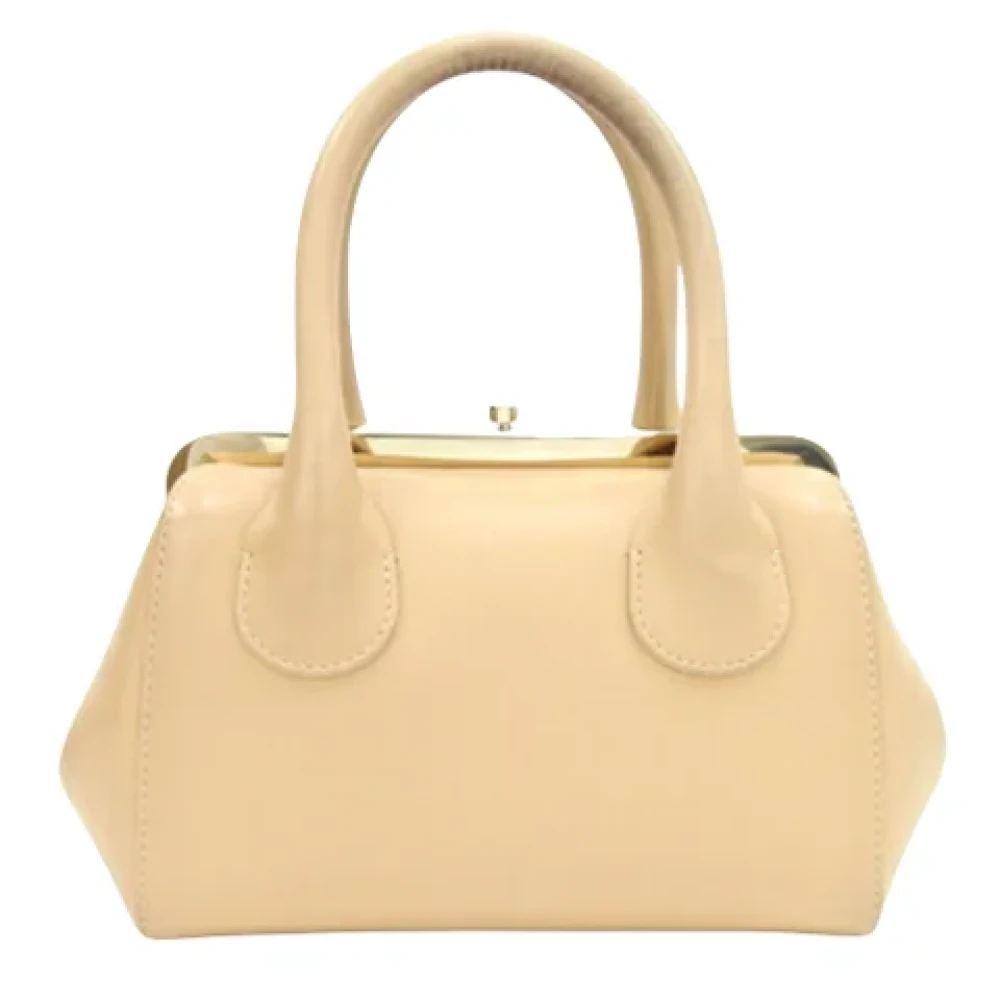 Chloé Pre-owned Leather handbags Beige Dames