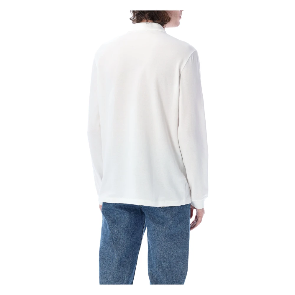 Lacoste Klassieke Lange Mouw Polo Shirt White Heren