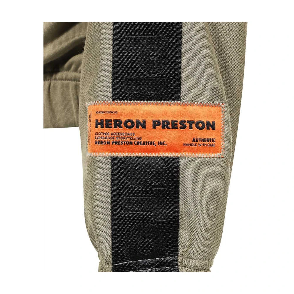 Heron Preston Hoodie met geborduurd logo Green Heren