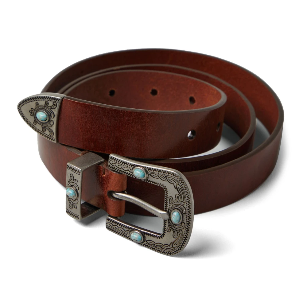 BRUNELLO CUCINELLI Stijlvolle Leren Riem voor Mannen Brown Heren