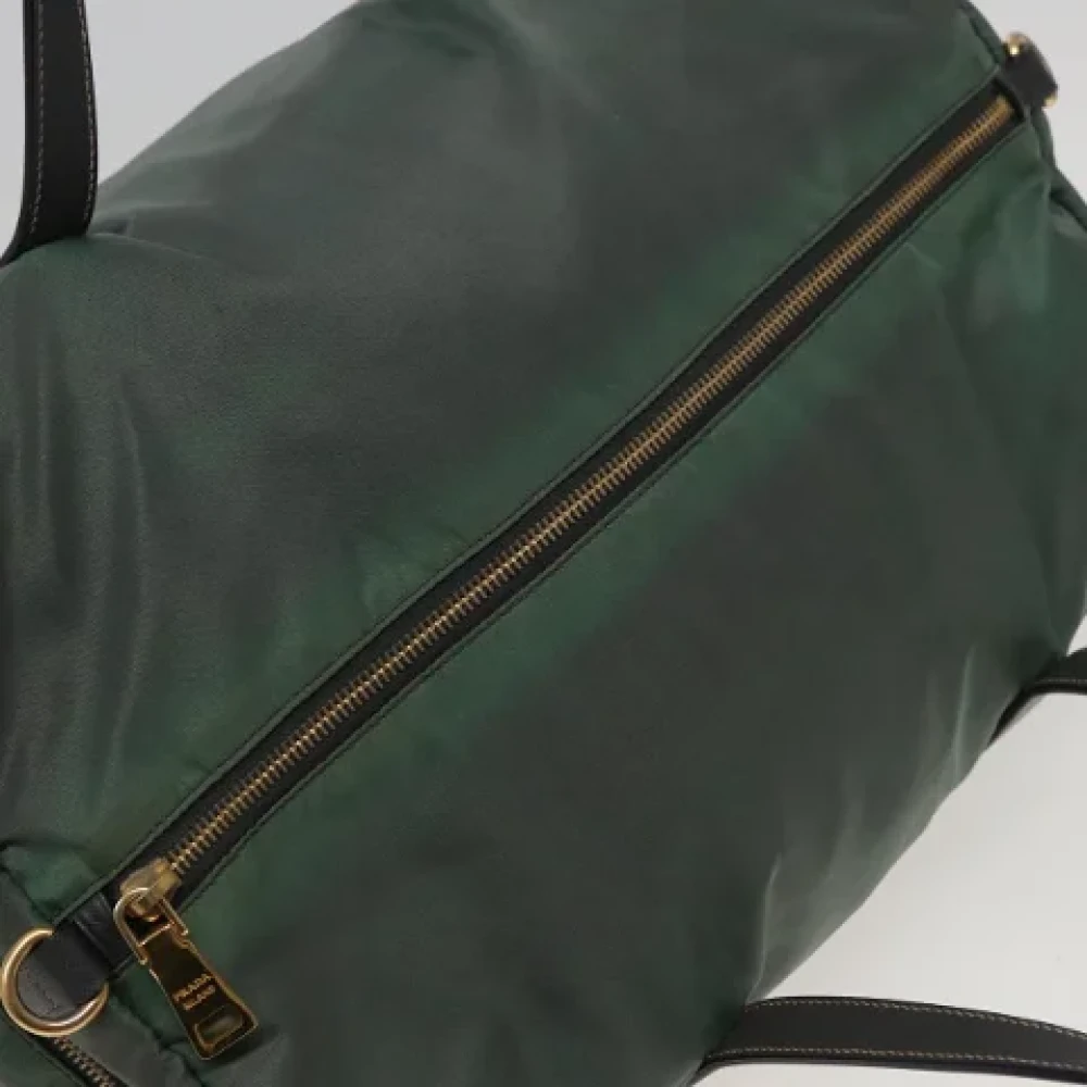 Prada Vintage Pre-owned Nylon prada-bags Green Dames