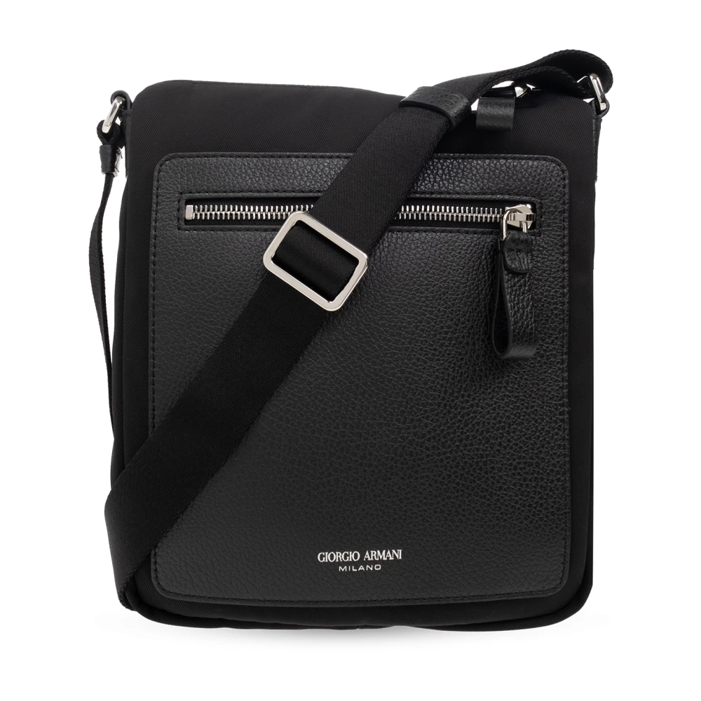 Giorgio Armani Granata Crossbody In Nylon E Pelle - Immagine 2