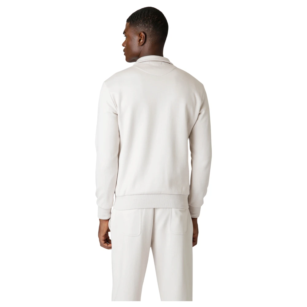 Eleventy Katoen Kasjmier Zijde Polo Shirt Beige Heren