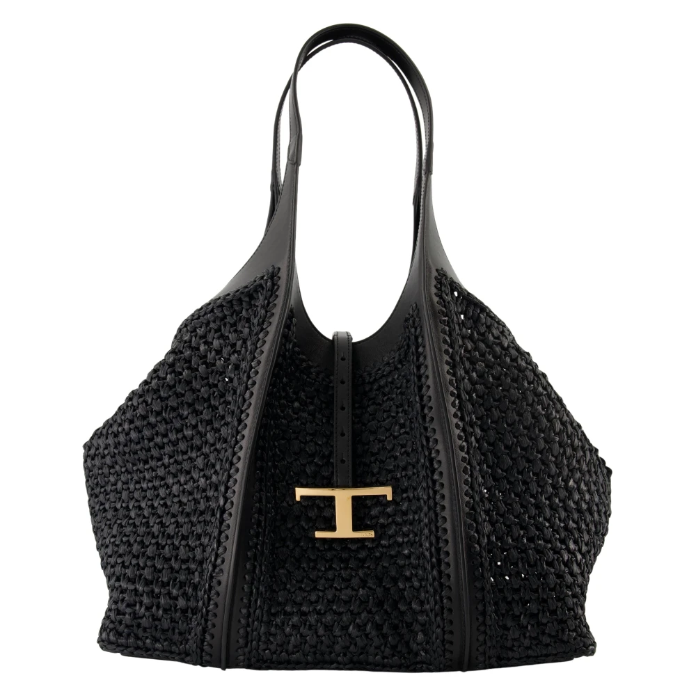 Tidløs T Raffia Tote Bag