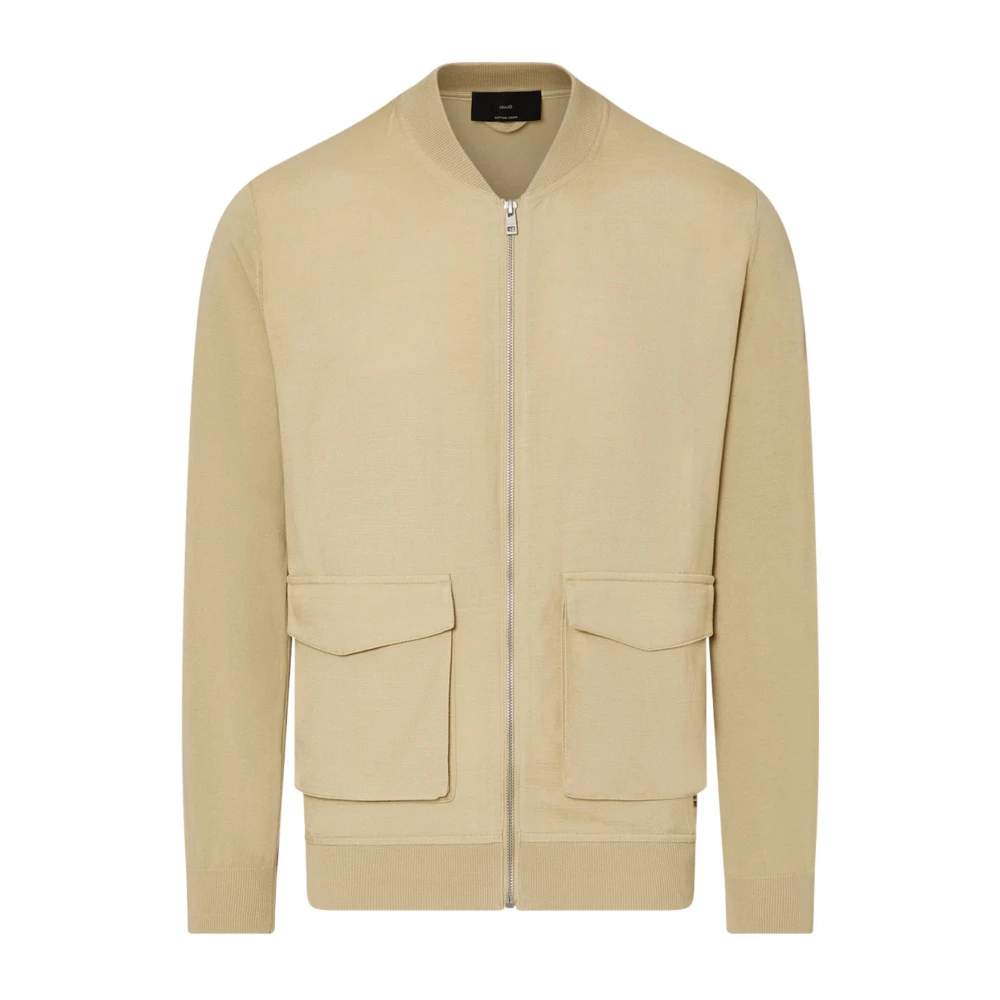 Liu Jo Herr Beige Jackor 2XL, Bomull, Maglia Aperta