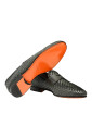 chaussures-plates-vertes-en-cuir-tisse-a-la-main
