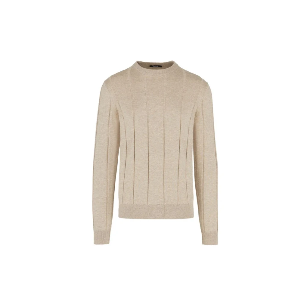 Bomboogie Herr Beige Stickade Tröjor S, Rundhalsstickat