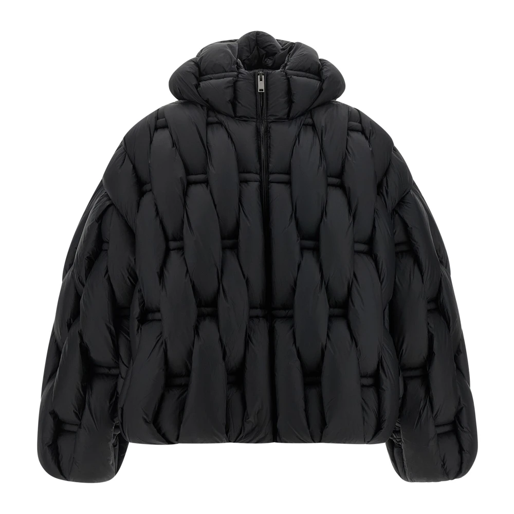 Raxxy Mannelijk Zwart Jassen Heren, M, Nylon, Braided 3D Down Jacket