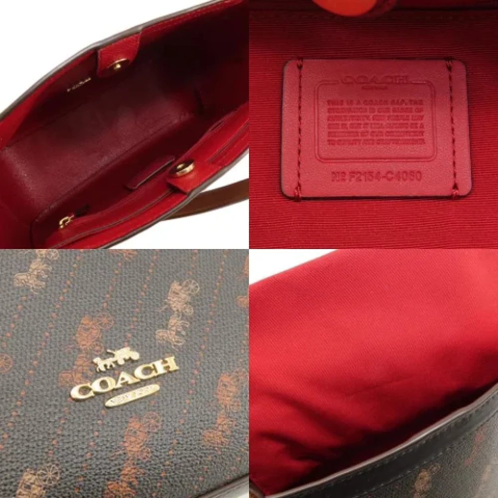 Coach Pre-owned Canvas shoulder-bags Brown Dames