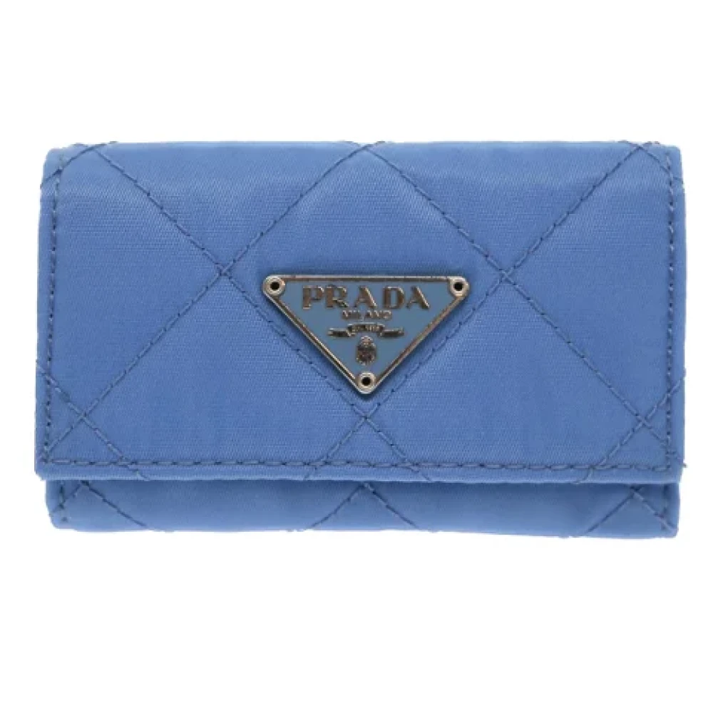 Prada Vintage Pre-owned Canvas wallets Blue Dames