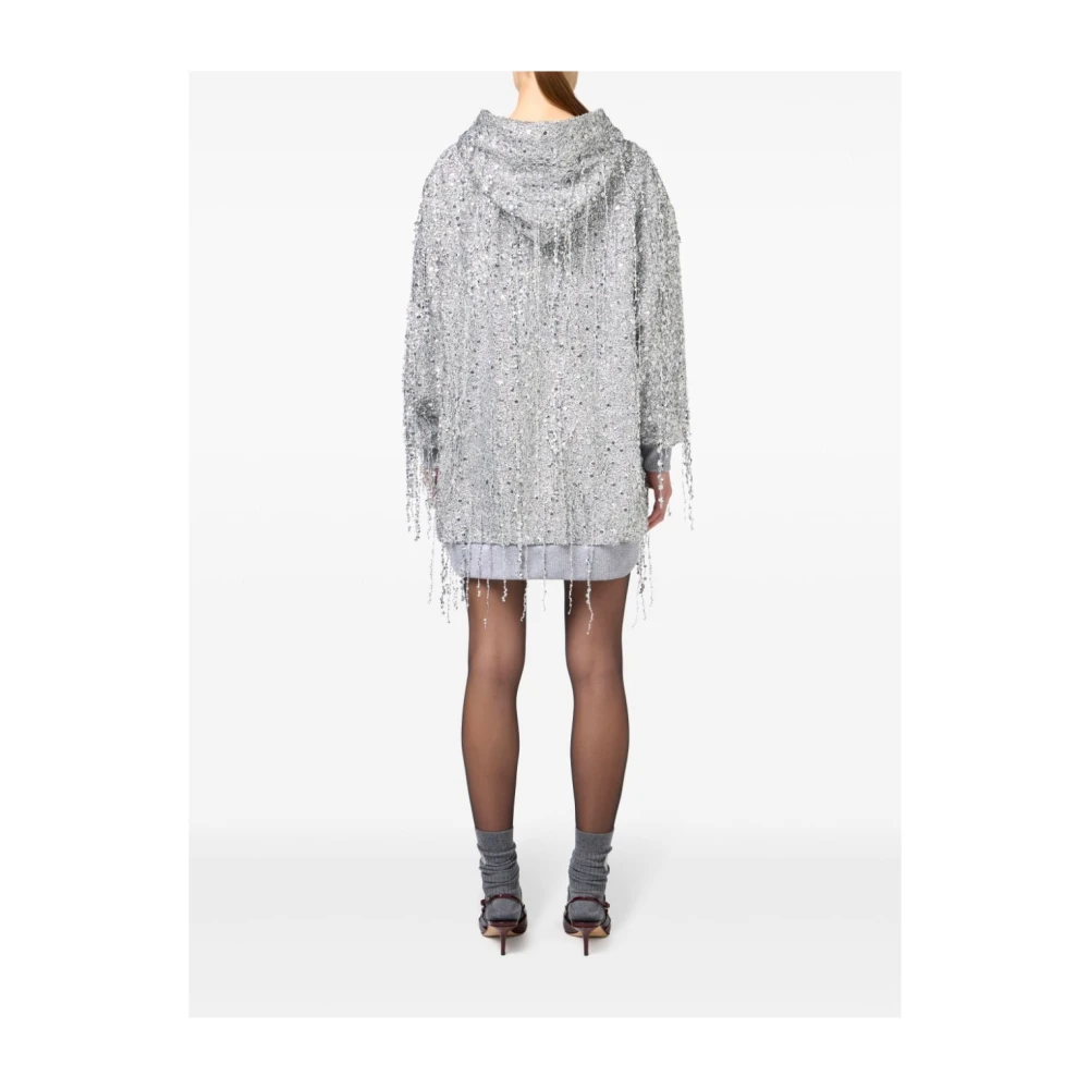 Elisabetta Franchi Grijze Jurk Aw24 Damesmode Gray Dames