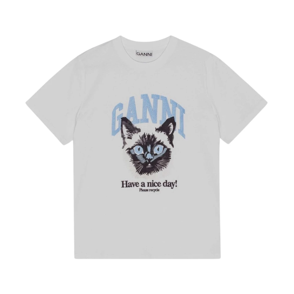 Ganni Damesmode T-shirt White Dames