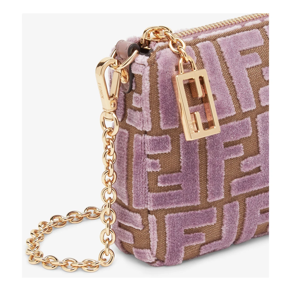 Fendi Roze reliëf FF-motief schoudertas Pink Dames