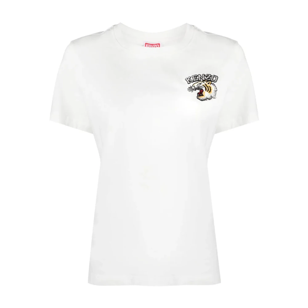 Kenzo Klassieke Tiger Jersey T-shirt White Dames