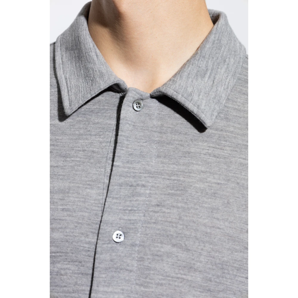 Officine Générale Wollen overhemd Gray Heren